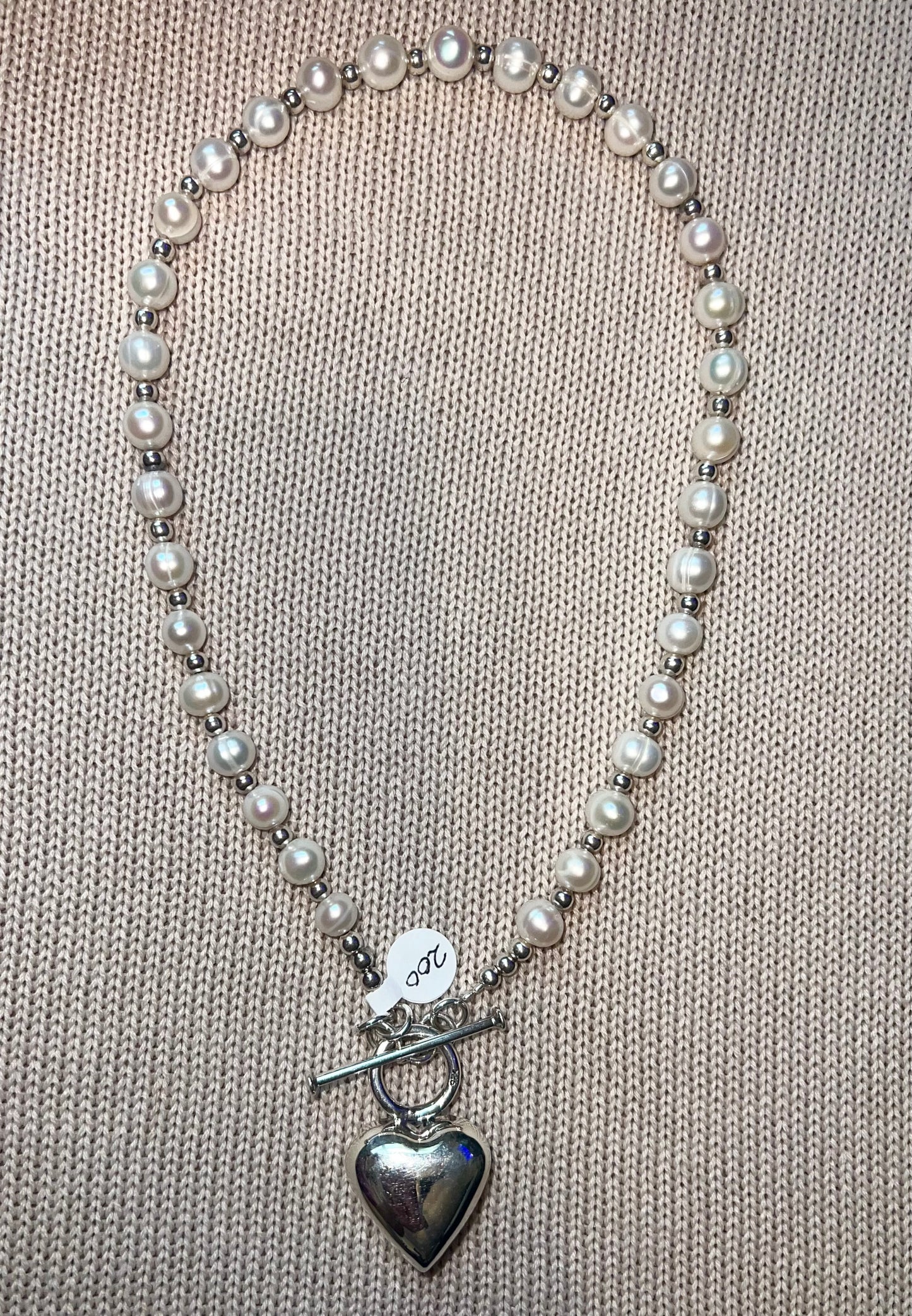 Pearl and Heart Necklace